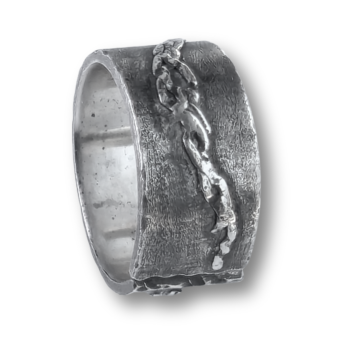 Ripped Rope Dark Silver Rings - Sizes 7 and 12