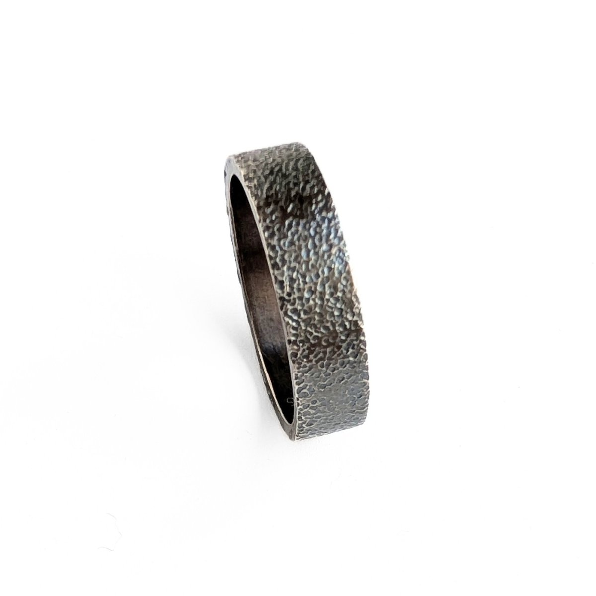 Silver Dark Sand Ring - Size 8