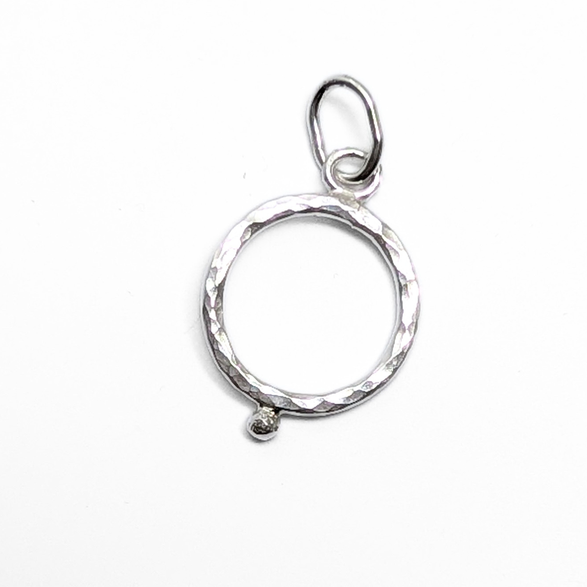 Lightly Textured Silver Orbit Charm