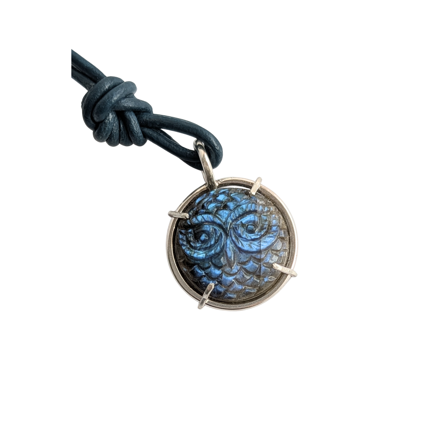 Labradorite Owl Pendant