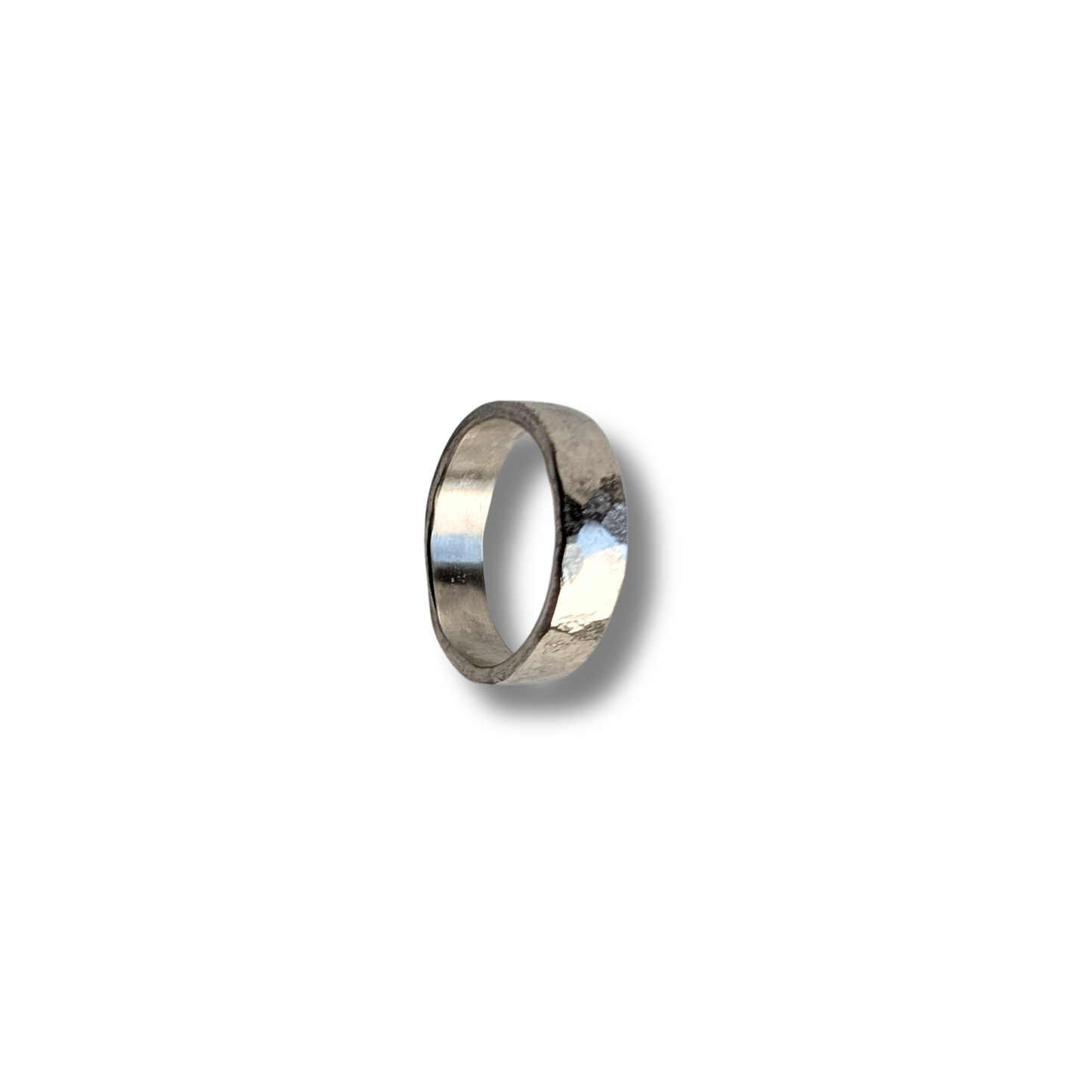 Narrow Hammered Ring - Size 7