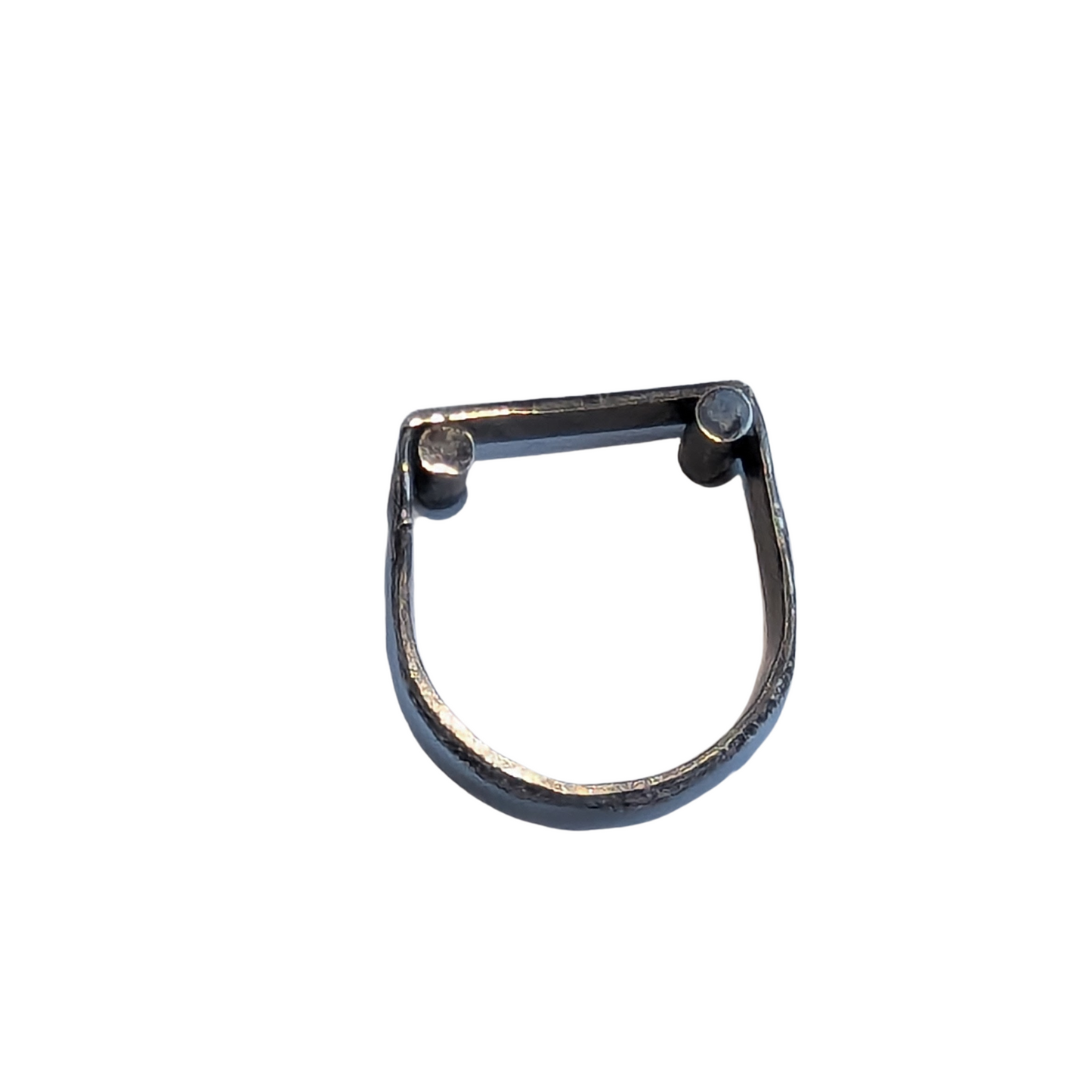 Dark Accent Corners Signet Ring - Size 11