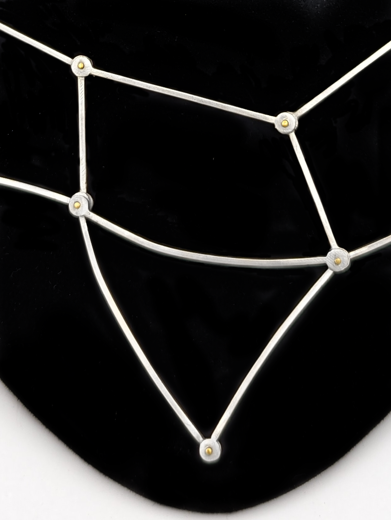 Geometric Sticks Necklace with Gold Accents