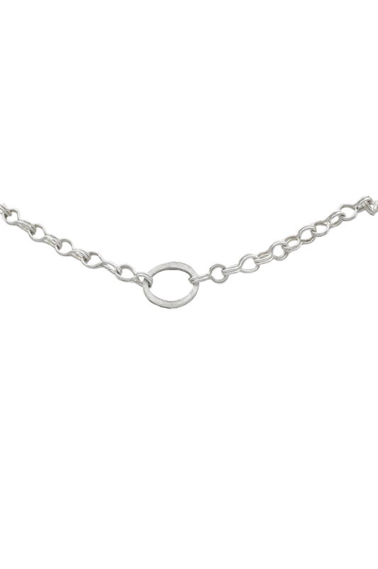 Silver Sailors Chain Bracelet with Oval Accent
