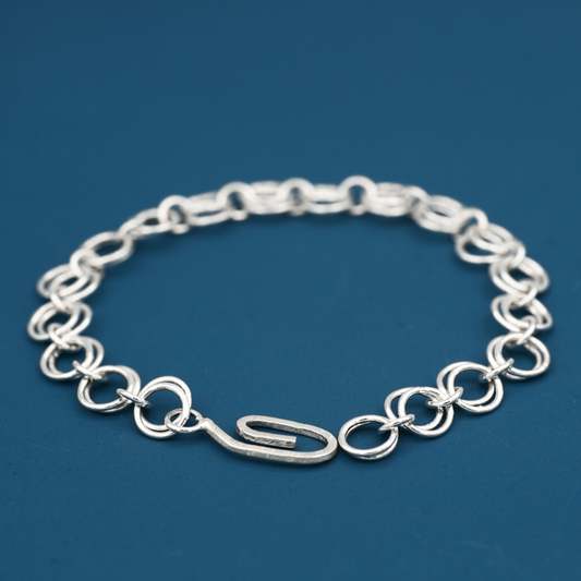 Silver Double Bubble Bracelet