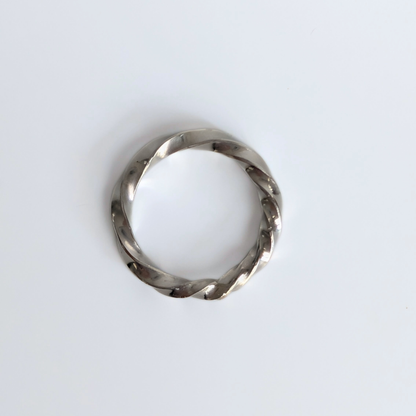 Twisted Silver Ring - Size 9