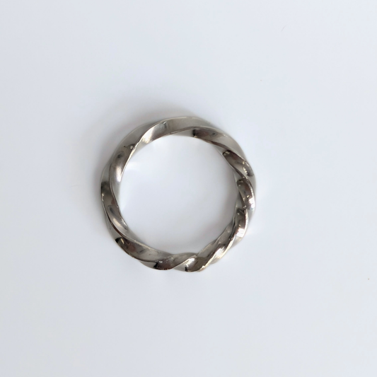 Twisted Silver Ring - Size 9