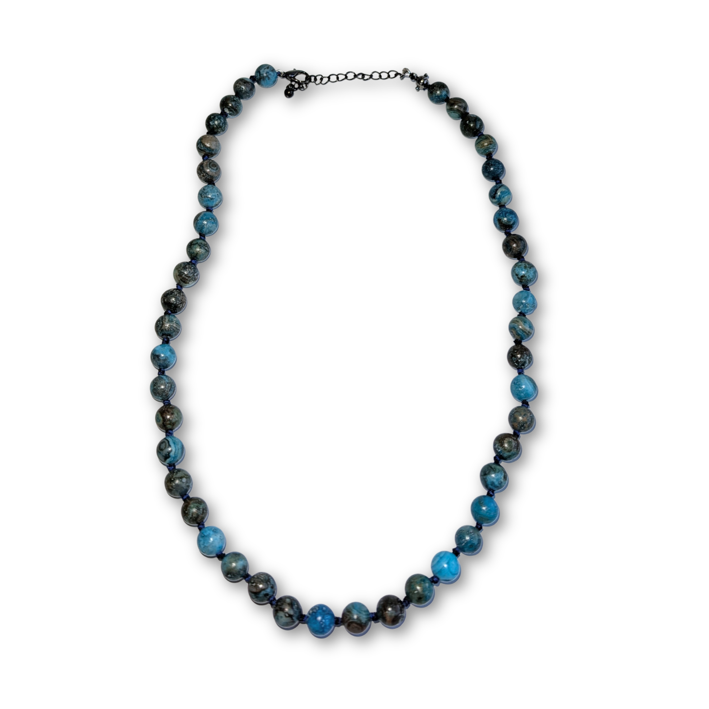 Blue Crazy Lace Agate Necklace