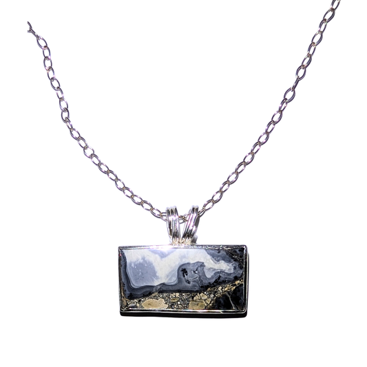 Jasper Pendant with a Silver Chain