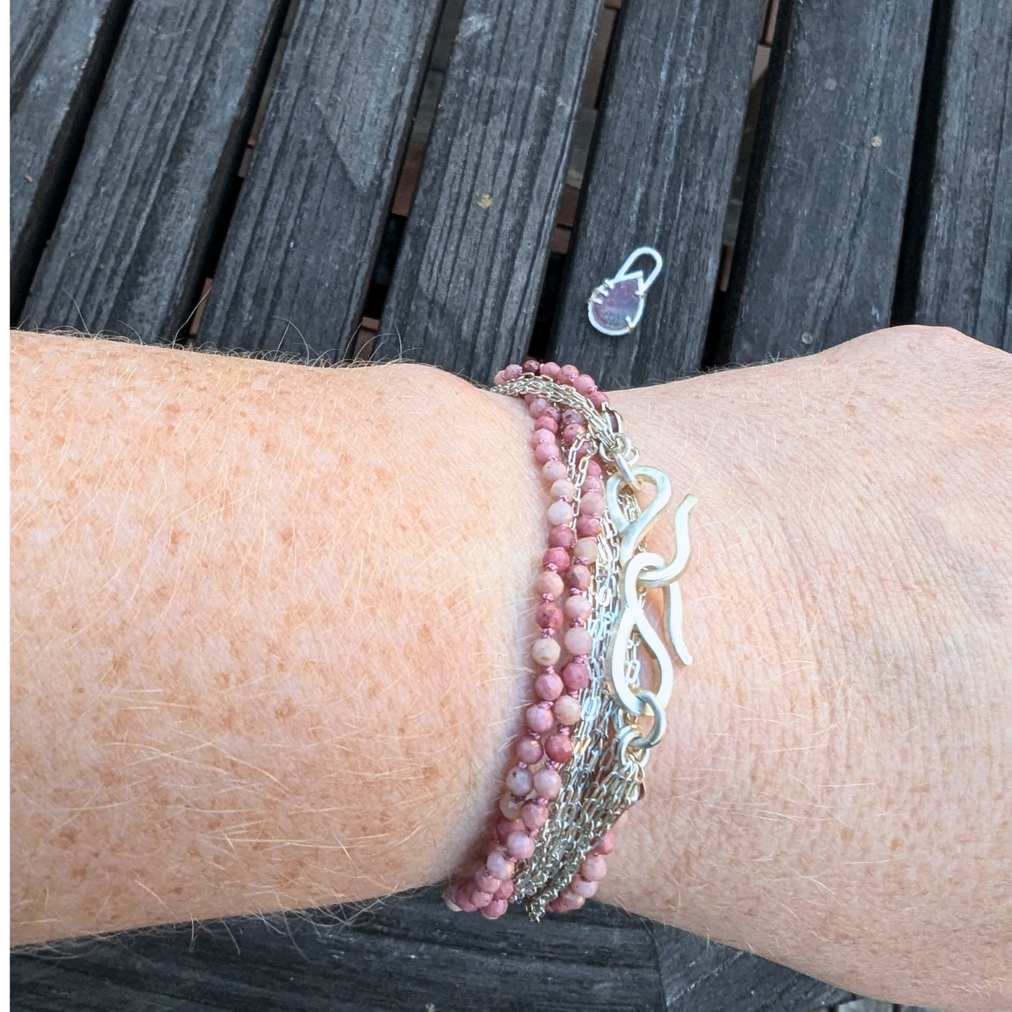 Rhodochrosite and Labradorite Convertible Necklace