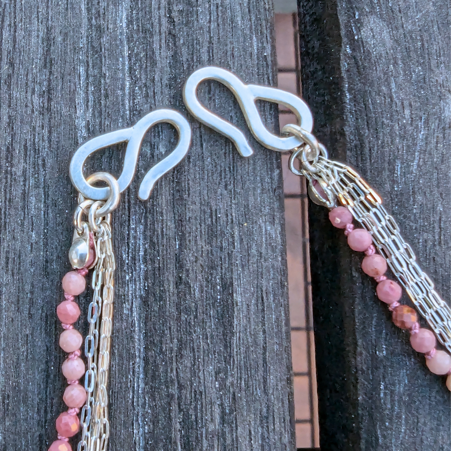 Rhodochrosite and Labradorite Convertible Necklace