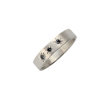 Star Stones Silver Ring