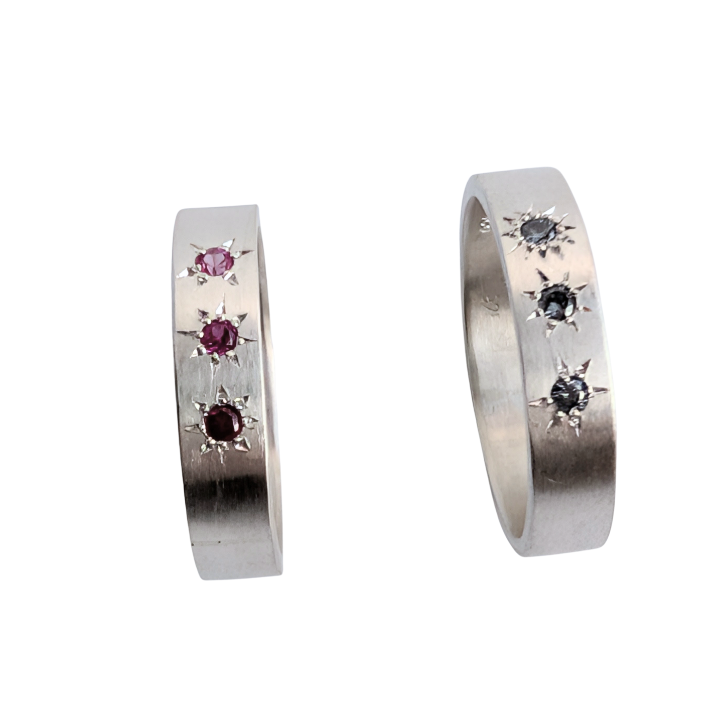 Star Stones Silver Ring