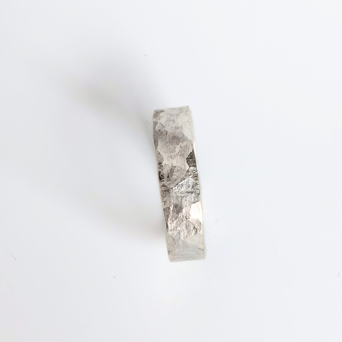 Narrow Hammered Ring - Size 9