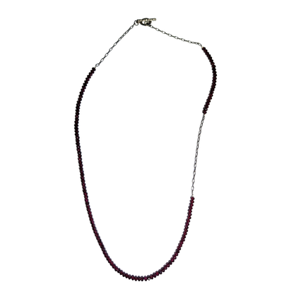 Garnet and Sterling Silver Necklace