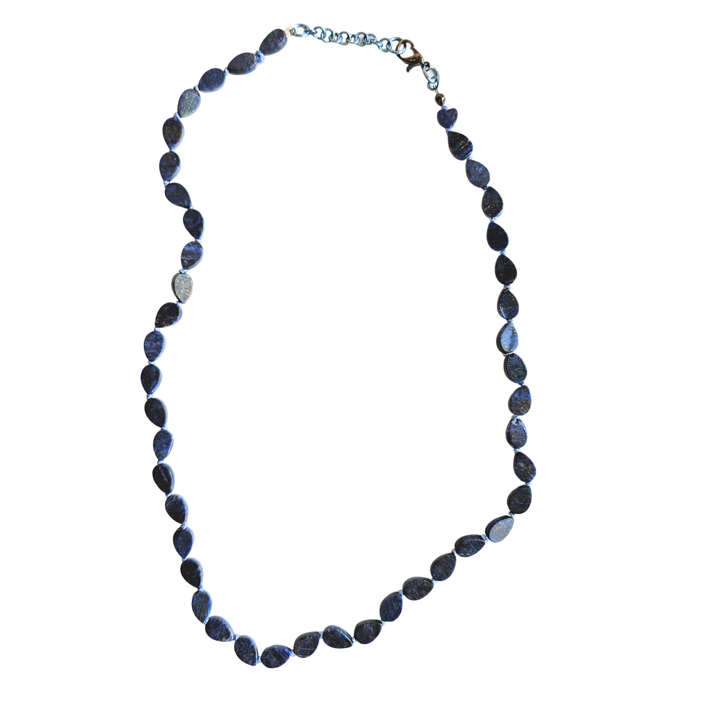 Lapis Lazuli Drops Necklace with Niobium Detail