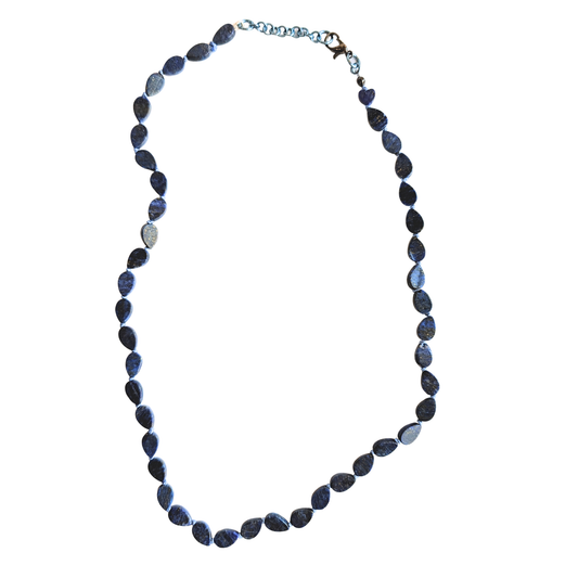 Lapis Lazuli Drops Necklace with Niobium Detail