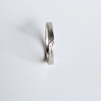 Extra Narrow Hammered Ring - Size 8