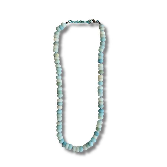 Amazonite Beads Necklace with Niobium Detail