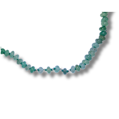 Aventurine Rondelle Necklace with Sterling Silver