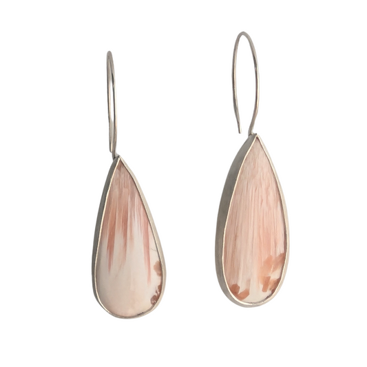 Teardrop Scolecite Earrings