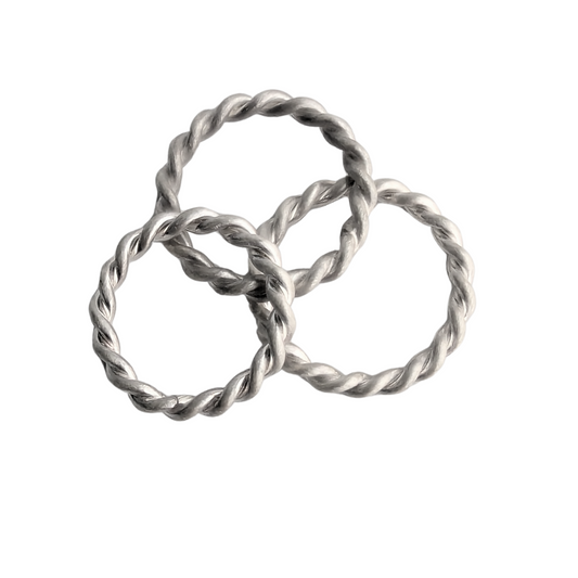 Twisted Silver Ring