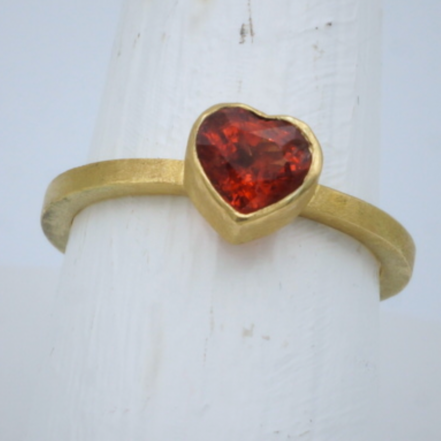 Spinel Heart Ring