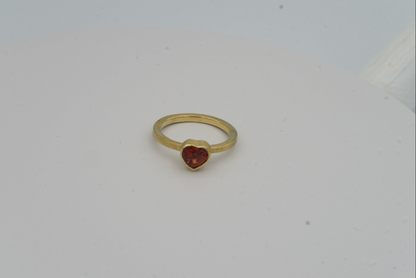 Spinel Heart Ring