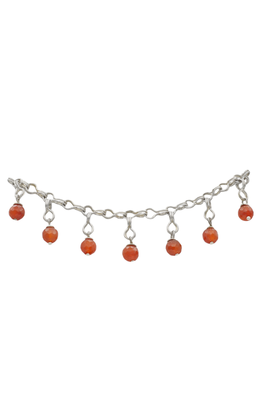 Sailors Chain Bracelet with Carnelian Beads