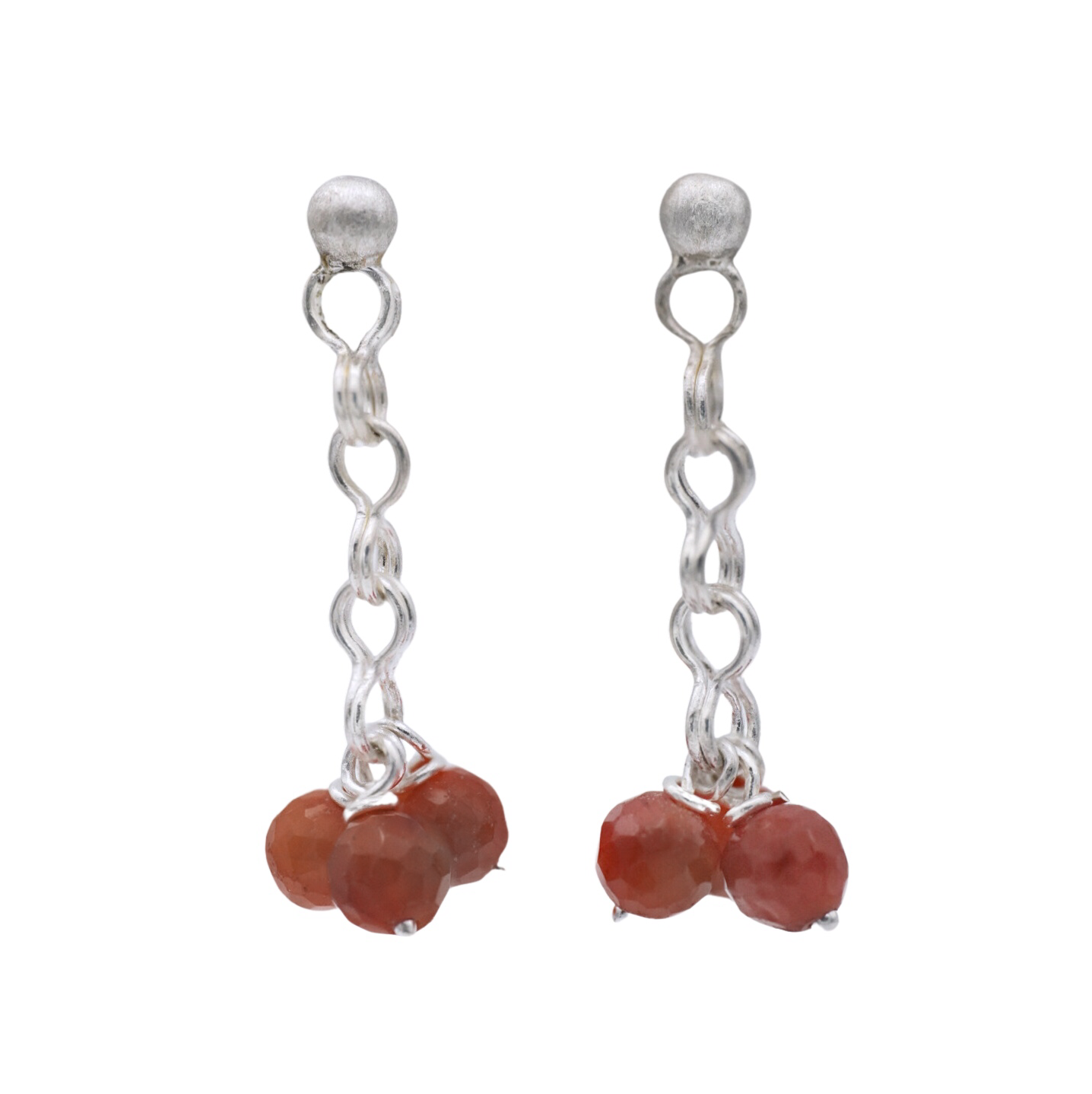 Carnelian Sailors Chain Earrings